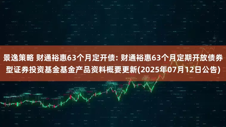 景逸策略 财通裕惠63个月定开债: 财通裕惠63个月定期开放债券型证券投资基金基金产品资料概要更新(2025年07月12日公告)
